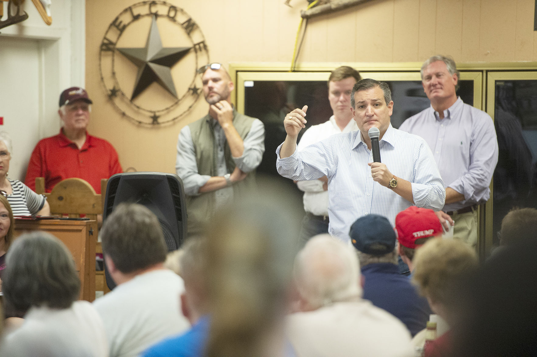 Ted Cruz campaign stop at CCs Smokehouse, Friday, July 6, 2018.